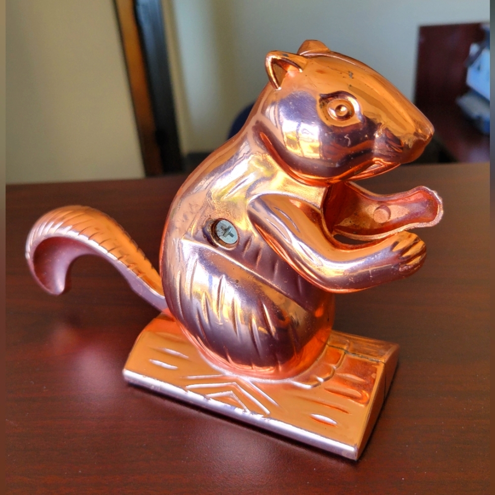 Vintage Eddington Copper Squirrel Nutcracker